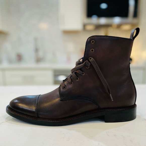 NWT Brown Cap Toe Boots main image 4